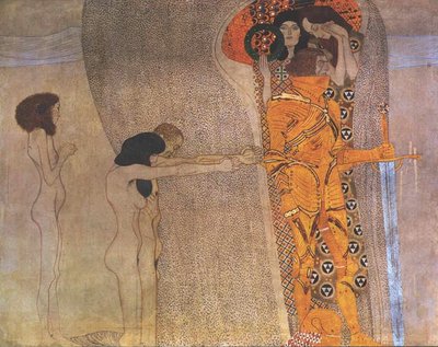 Beethoven Frieze (detail) by Gustav Klimt